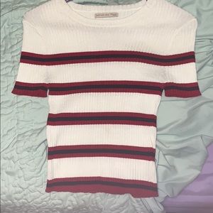 striped sweater crop top
